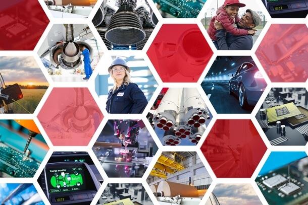 Collage of industries including aerospace, automotive, and industrial machinery, showcasing Viton™’s high-performance applications.